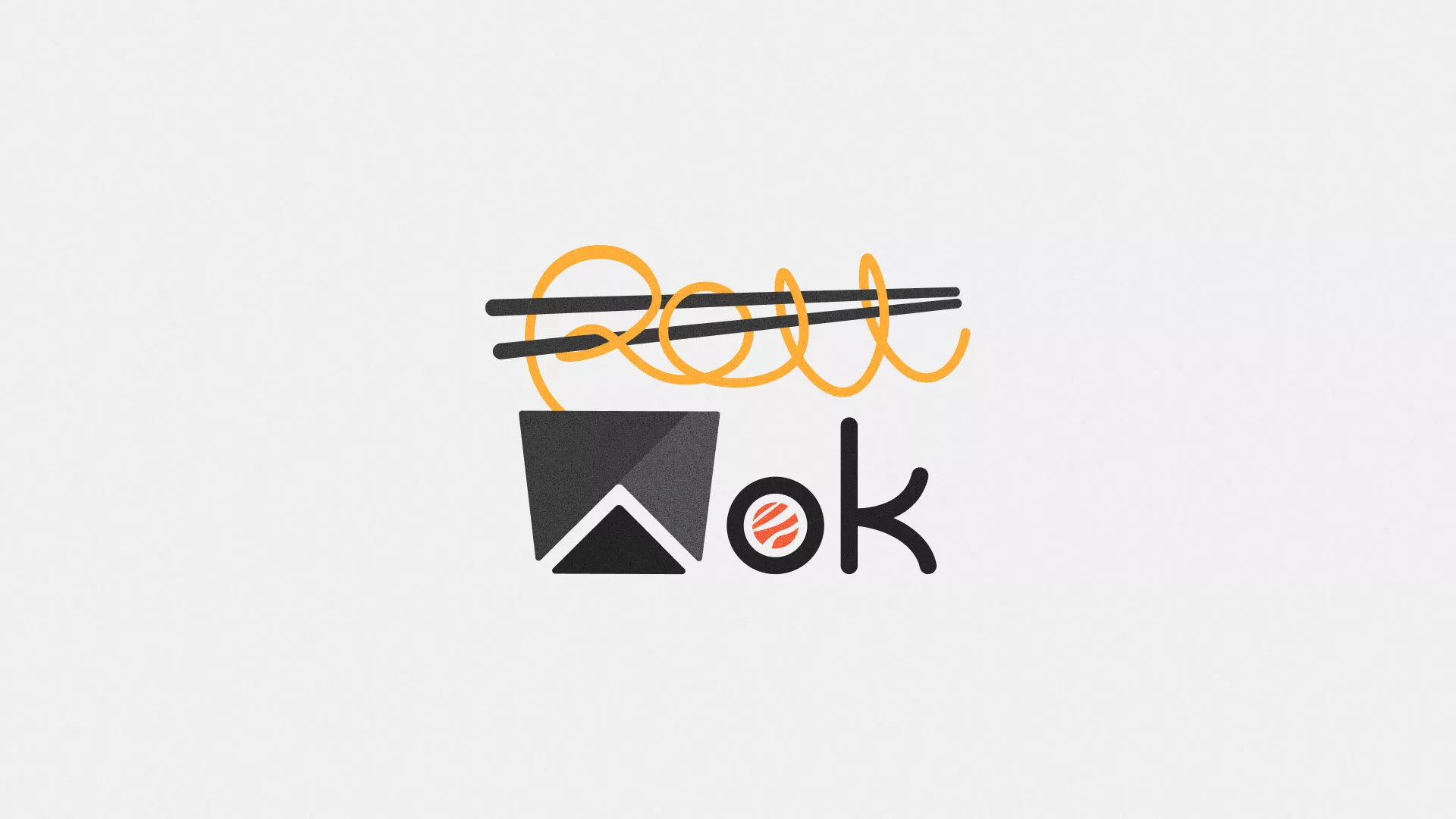 Разработка логотипа суши-бара «Roll Wok Club» в Белозерске